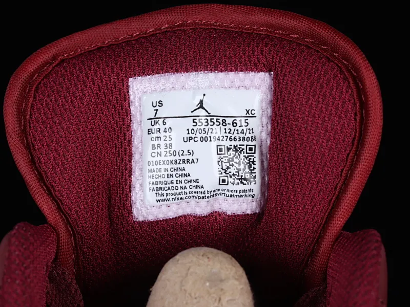 All categories Air Jordan Jordan series basketball shoes Air Jordan 1 Low Air Jordan 1 Low "Bordeaux" AJ1 Joe 1 Bordeaux Red low-top basketball shoes 553558-615